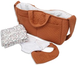 Asi borsa nursery per bambole - accessori bambole stampa fiori ruggine