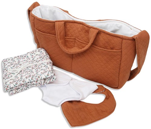 Asi borsa nursery per bambole - accessori bambole stampa fiori ruggine