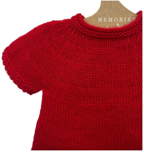 Asi abbigliamento bambola completo natalizio lavorato a maglia con cappello di Babbo Natale rosso accessorio bambola-3