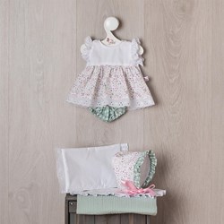 Asi abbigliamento per bambole vestito estivo con cappellino - Cloe - outfit bambola