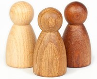 Grapat giocattolo in legno Nins toni marroni - 3 pezzi gioco libero-2