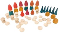 Grapat giocattolo in legno Nins Tomten - Set di 42 figure fantastiche-2