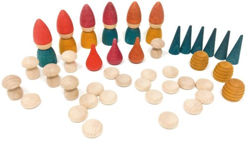 Grapat giocattolo in legno Nins Tomten - Set di 42 figure fantastiche-2