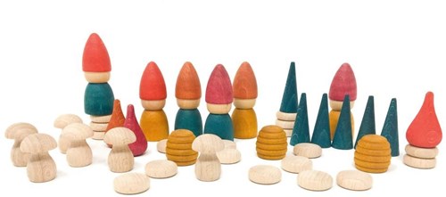 Grapat giocattolo in legno Nins Tomten - Set di 42 figure fantastiche-3
