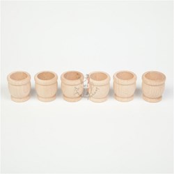Grapat Barili in Legno Mates Colore Naturale 6 Pezzi Giocattolo