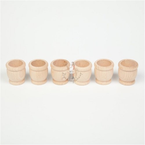 Grapat Barili in Legno Mates Colore Naturale 6 Pezzi Giocattolo