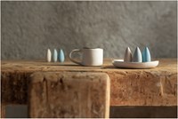 Grapat fiocchi di neve mandala in legno blu-bianco 36 pezzi giocattolo-3