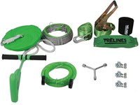 Trelines zipline giocattolo da esterno 30m con freno - Quickset - set avventura-3