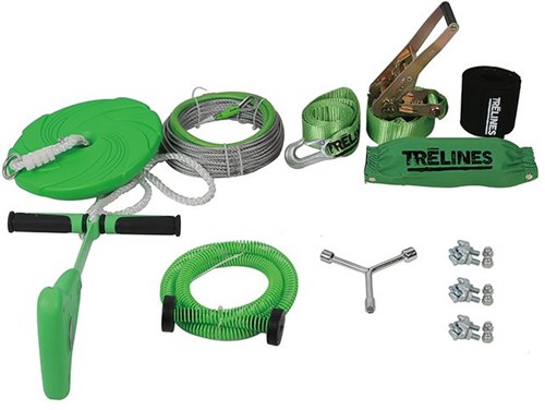 Trelines zipline giocattolo da esterno 30m con freno - Quickset - set avventura-3