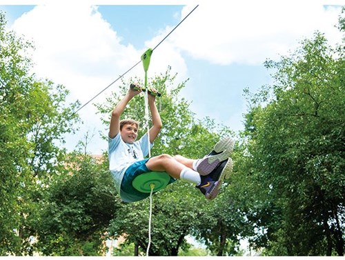 Trelines zipline giocattolo da esterno 30m con freno - Quickset - set avventura-2