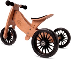 Kinderfeets Bicicletta a bilanciamento in legno 2-in-1 & triciclo Tiny Tot Plus - bambù