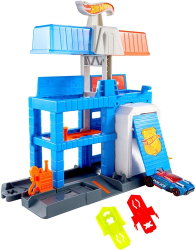 Hot Wheels giocattolo City Torre della Polizia playset con auto della polizia 1:64-2
