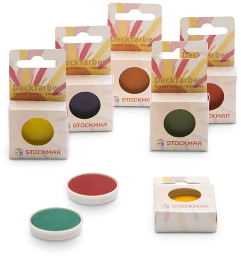 Stockmar pastiglia di tempera verde linfa - pittura creativa per bambini-2