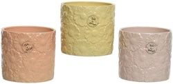 Decoris vaso da fiori ceramica colorato rotondo Ø12.8x13.1cm interno