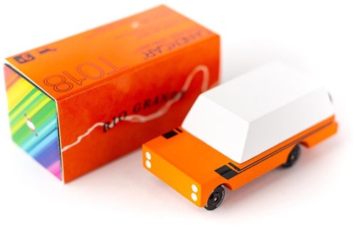 Candylab auto giocattolo in legno - Rio Grande Mule Orange miniatura-3