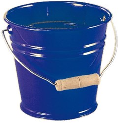 nic secchio in metallo blu giocattolo con manico in legno 1,5 litri