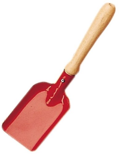 nic pala giocattolo rossa 25cm - pala da sabbia in acciaio per bambini