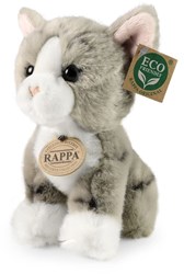 Rappa peluche giocattolo gatto grigio 18 cm eco-friendly