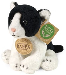 Rappa peluche gatto bianco-nero 14 cm giocattolo eco-friendly