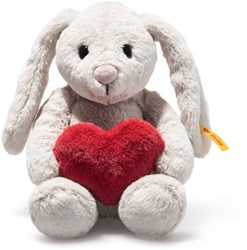 Steiff peluche coniglio Hoppie rabbit Love 16 cm grigio chiaro morbido