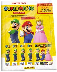 Asmodee Super Mario album raccoglitore di figurine starter pack con figurine