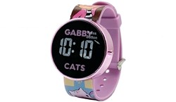 Accutime Orologio per bambini Gabby's Dollhouse LED rotondo con batteria sostituibile