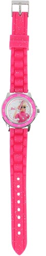 Accutime orologio Barbie per bambini imparare a leggere l'ora rosa analogico-2