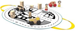 Mamatoyz tappeto gioco Kasabam - tappeto con bambole e auto - cotone