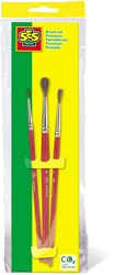 Ses set pennelli - pittura - 3 pezzi - spessori diversi - pittura bambini