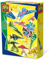 Ses kit piegatura aerei di carta - 16 aerei colorati per bambini
