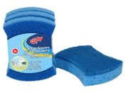Multy spugne abrasive soft hydrocel 3 pezzi blu spugna pulizia