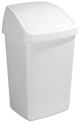 Sunware pattumiera Delta 50L bianca - bidone della spazzatura in plastica con coperchio basculante