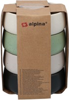 Alpina ciotole in ceramica per bambini - set stoviglie giocattolo colorato 4 pezzi