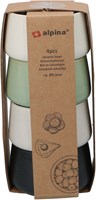 Alpina set ciotole in ceramica - ciotole colorate per bambini 4 pezzi