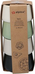 Alpina set ciotole in ceramica - ciotole colorate per bambini 4 pezzi