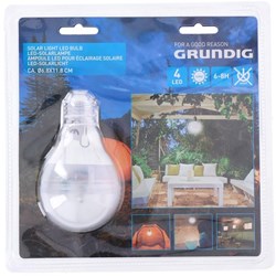 Grundig lampada solare illuminazione esterna 4 LED efficiente 7x12cm