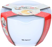 Alpina set ciotole per mescolare con coperchio - 3 pezzi - grigio bianco - cucina