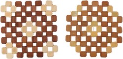 Alpina sottopentola in legno marrone 19x19cm e 21cm assortiti