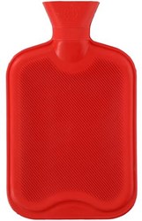 Borsa dell'acqua calda in gomma 2 litri set da 2 pezzi grigio & rosso