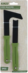 Kinzo set rimuovi erbacce attrezzo da giardino 2 pezzi con manico ergonomico