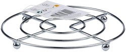 Sottopentola acciaio inox rotondo 17 cm cromato proteggi tavolo