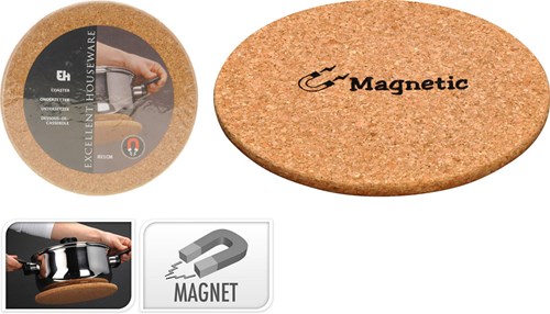 Excellent Houseware sottopentola sughero magnetico 21cm rotondo marrone