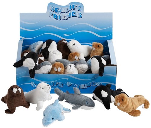 Harlekijn peluche animali marini - morbido peluche 12 cm - assortiti