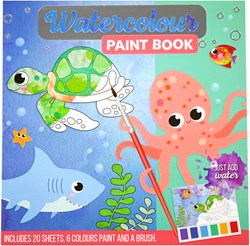Blocco attività e colorazione ad acqua vita marina - giocattolo creativo bambini