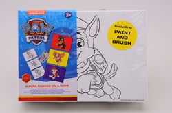 Set pittura Paw Patrol 3 mini tele su corda con colori e pennello