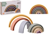 Johntoy arcobaleno impilabile giocattolo educativo bio plastica multicolore-2