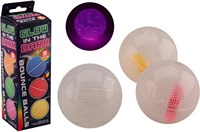 Johntoy palline rimbalzanti glow in the dark set giocattolo 3 pezzi