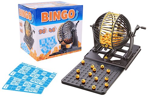 Johntoy Gioco del bingo con 90 numeri e 48 cartelle - Gioco da tavolo