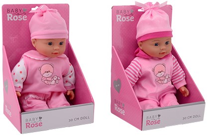 Baby Rose Pop opentouch doos +/- 30 cm 2 assorti