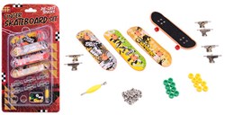 Johntoy set finger skateboard - skateboard giocattolo - 4 pezzi - multicolore